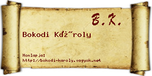 Bokodi Károly névjegykártya